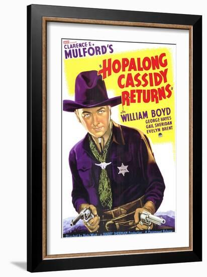 Hopalong Cassidy Returns, 1936-null-Framed Art Print