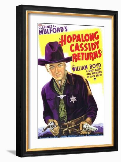 Hopalong Cassidy Returns, 1936-null-Framed Art Print