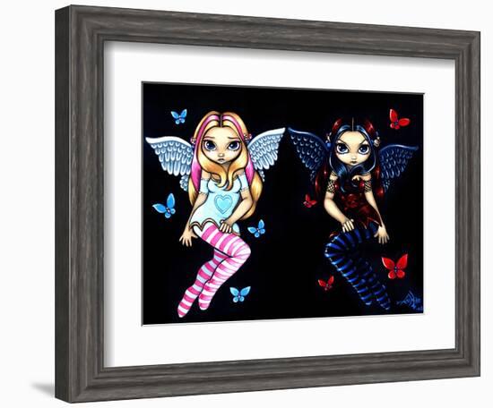 Hope and Despair - Naughty & Nice Fairy Picture-Jasmine Becket-Griffith-Framed Art Print