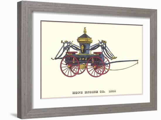 Hope Engine Vintage Fire Wagon-null-Framed Art Print