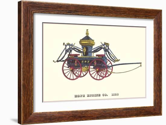 Hope Engine Vintage Fire Wagon-null-Framed Art Print