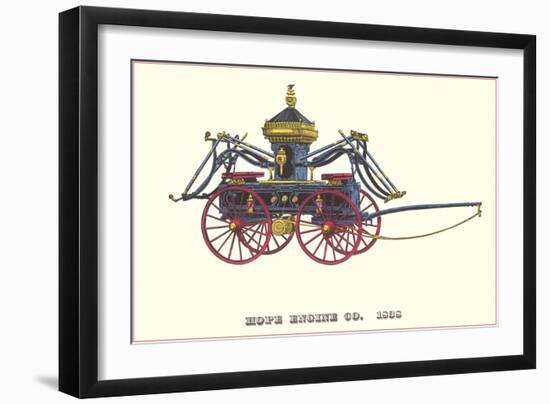 Hope Engine Vintage Fire Wagon-null-Framed Art Print