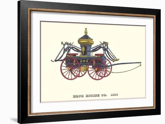 Hope Engine Vintage Fire Wagon-null-Framed Art Print