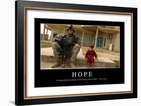 Hope: Inspirational Quote and Motivational Poster-null-Framed Photographic Print