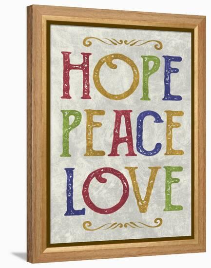 Hope Peace Love-Erin Clark-Framed Premier Image Canvas