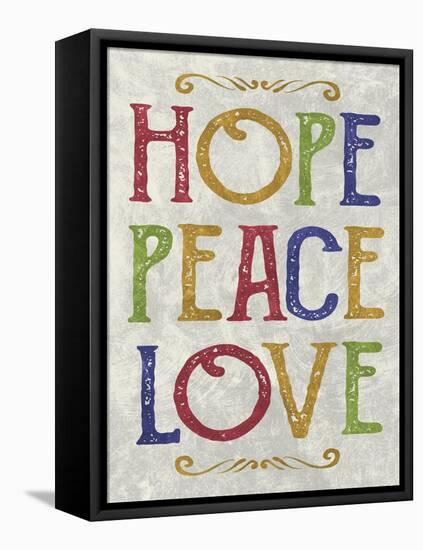 Hope Peace Love-Erin Clark-Framed Premier Image Canvas