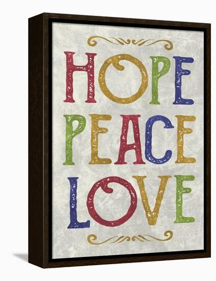 Hope Peace Love-Erin Clark-Framed Premier Image Canvas