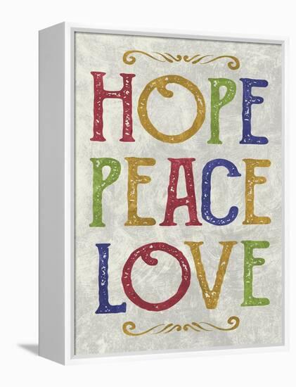 Hope Peace Love-Erin Clark-Framed Premier Image Canvas