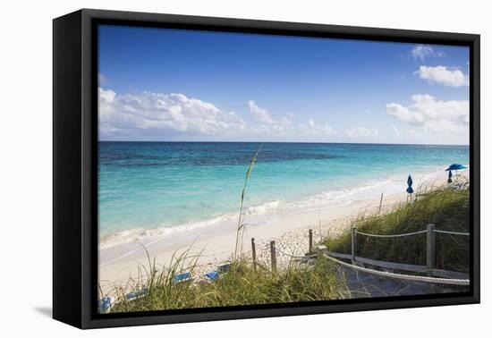 Hope Town Beach, Hope Town, Elbow Cay, Abaco Islands, Bahamas, West Indies, Central America-Jane Sweeney-Framed Premier Image Canvas