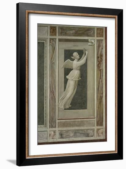 Hope, Winged Female Figure Flying Toward an Angel Who Will Guide Her to Heaven-Giotto di Bondone-Framed Giclee Print