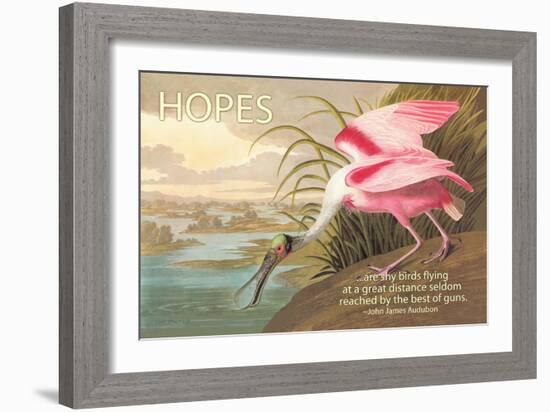 Hopes Are Shy Birds-John James Audubon-Framed Art Print