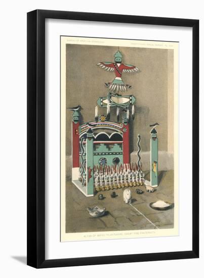 Hopi Altar of Great Fire Clan-null-Framed Art Print