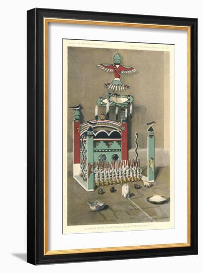 Hopi Altar of Great Fire Clan-null-Framed Art Print