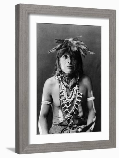 Hopi Chief, c1900-Edward S. Curtis-Framed Giclee Print