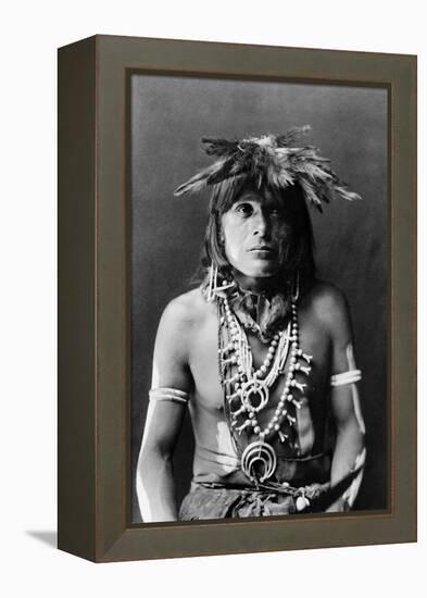 Hopi Chief, c1900-Edward S. Curtis-Framed Premier Image Canvas