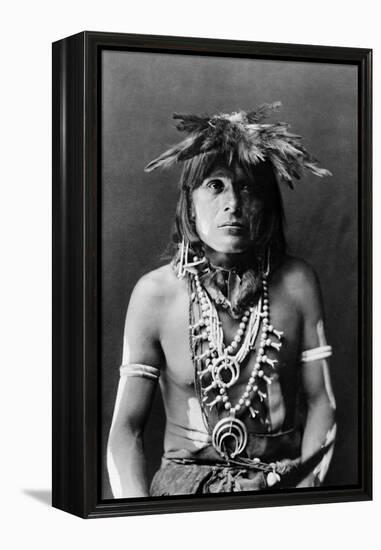 Hopi Chief, c1900-Edward S. Curtis-Framed Premier Image Canvas