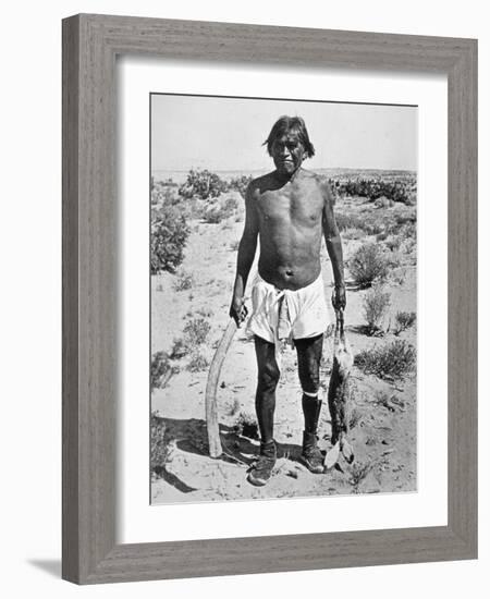 Hopi Hunter (B/W Photo)-American Photographer-Framed Giclee Print