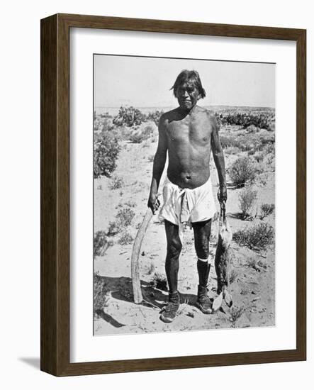 Hopi Hunter (B/W Photo)-American Photographer-Framed Giclee Print