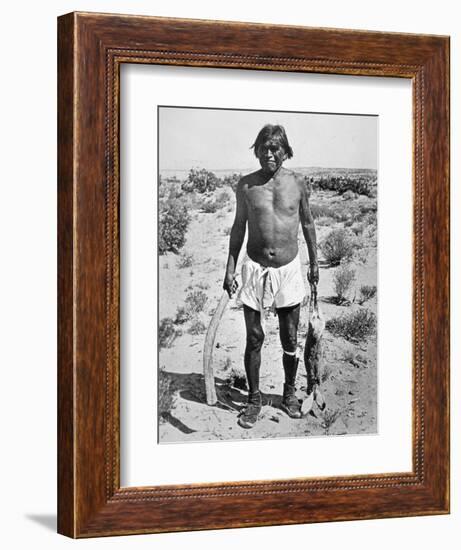 Hopi Hunter (B/W Photo)-American Photographer-Framed Giclee Print