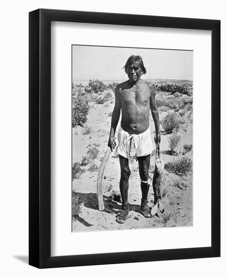 Hopi Hunter (B/W Photo)-American Photographer-Framed Giclee Print