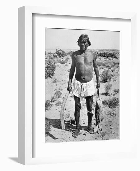 Hopi Hunter (B/W Photo)-American Photographer-Framed Giclee Print