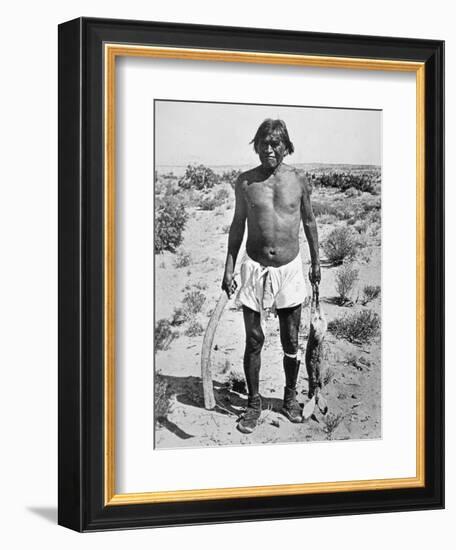 Hopi Hunter (B/W Photo)-American Photographer-Framed Giclee Print