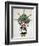 Hopi Kachinas: Small Figure, Kneeling, Wearing Large Headdress-null-Framed Giclee Print