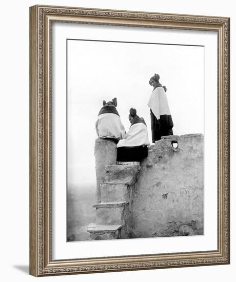 Hopi Maidens-Edward S^ Curtis-Framed Giclee Print