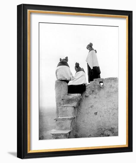 Hopi Maidens-Edward S^ Curtis-Framed Giclee Print