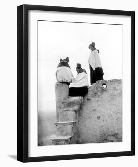 Hopi Maidens-Edward S^ Curtis-Framed Giclee Print