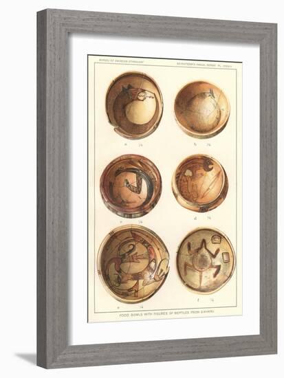 Hopi Polychrome Bowls from Sikyatki-null-Framed Art Print