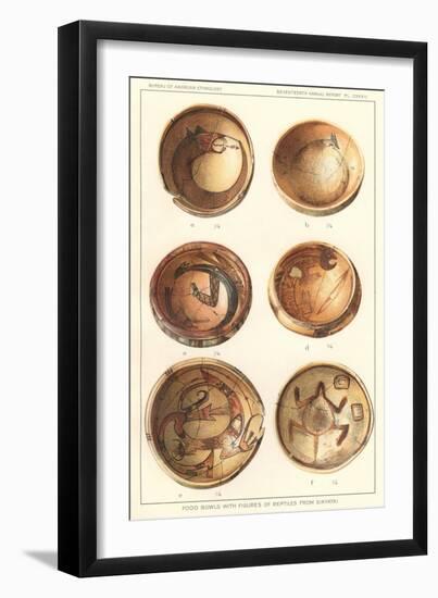 Hopi Polychrome Bowls from Sikyatki-null-Framed Art Print