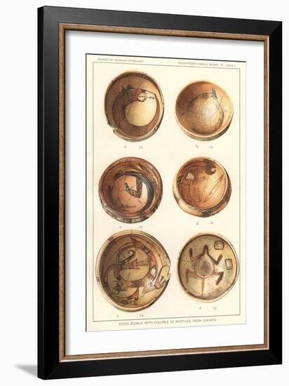 Hopi Polychrome Bowls from Sikyatki-null-Framed Art Print