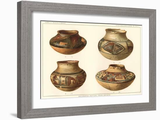 Hopi Polychrome Pots from Sikyatki-null-Framed Art Print