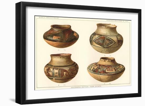 Hopi Polychrome Pots from Sikyatki-null-Framed Art Print