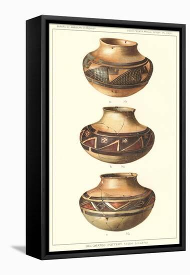 Hopi Polychrome Pots from Sikyatki-null-Framed Stretched Canvas