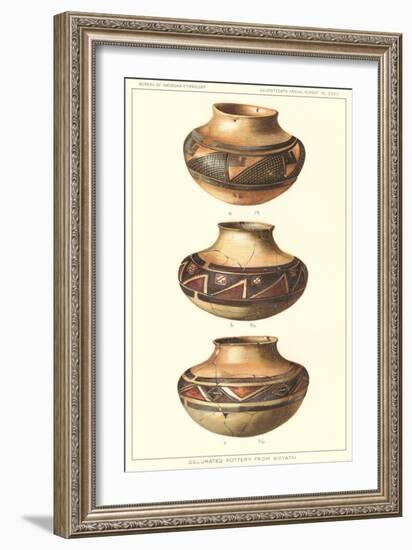 Hopi Polychrome Pots from Sikyatki-null-Framed Art Print