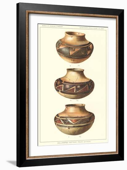 Hopi Polychrome Pots from Sikyatki-null-Framed Art Print