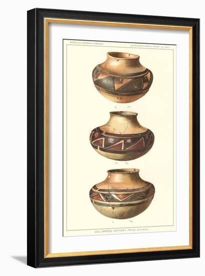 Hopi Polychrome Pots from Sikyatki-null-Framed Art Print