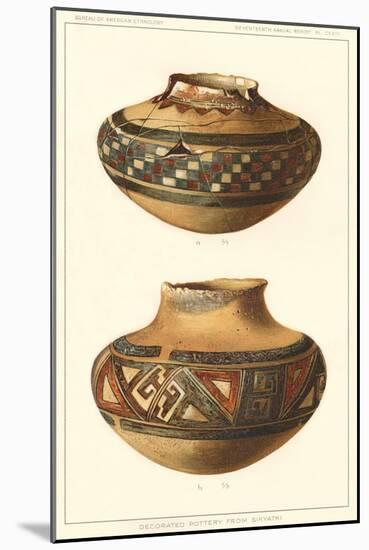 Hopi Pots from Sikyatki-null-Mounted Art Print