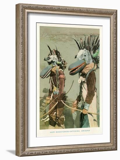 Hopi Shooyokos Katchinas, Arizona-null-Framed Art Print