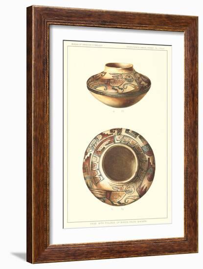 Hopi Vase with Bird Figures-null-Framed Art Print