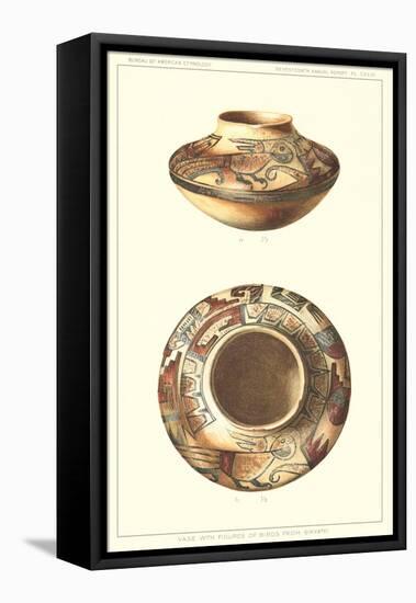 Hopi Vase with Bird Figures-null-Framed Stretched Canvas