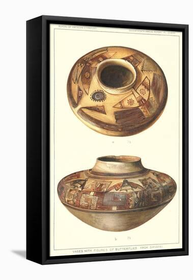 Hopi Vase with Butterflies-null-Framed Stretched Canvas