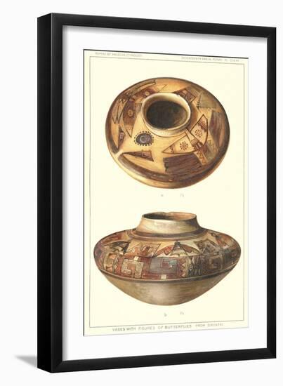 Hopi Vase with Butterflies-null-Framed Art Print