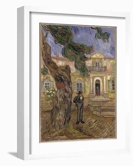 Hôpital Saint-Paul à Saint-Rémy-de-Provence-Vincent van Gogh-Framed Giclee Print