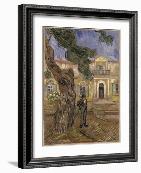 Hôpital Saint-Paul à Saint-Rémy-de-Provence-Vincent van Gogh-Framed Giclee Print