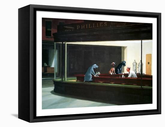 Hopper Night Hounds-Chameleon Design, Inc.-Framed Stretched Canvas