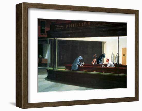 Hopper Night Hounds-Chameleon Design, Inc.-Framed Art Print