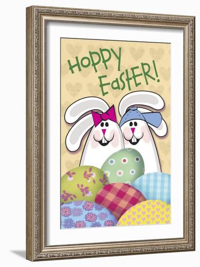 Hoppy Easter Patch Eggs-Margaret Wilson-Framed Giclee Print